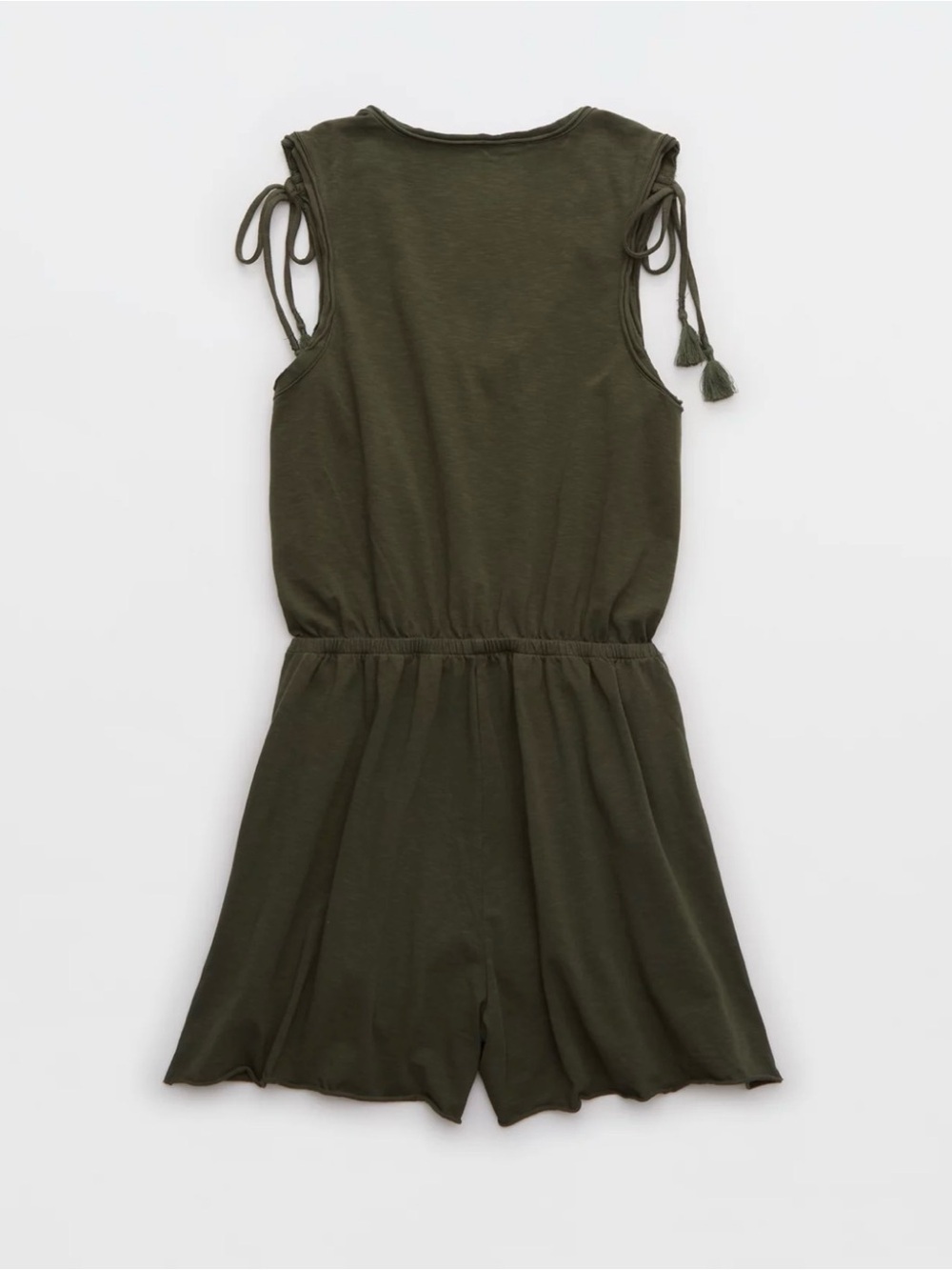 Aerie Ruched Romper Small/P Green - Picture 4 of 12